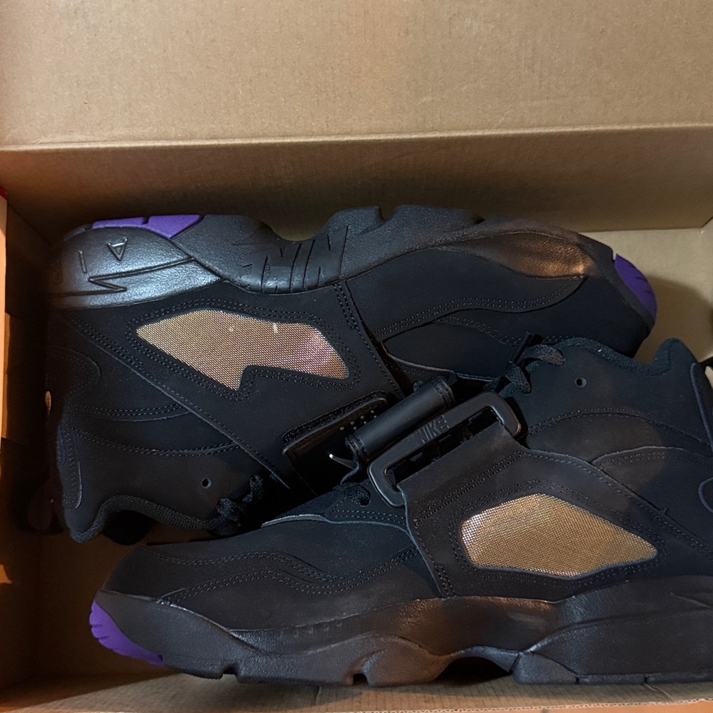 Nike Air Diamond Turf in Black, White, and Purple